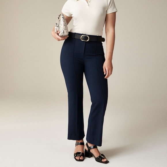 J. Crew Pants - J Crew Women's Natalia cropped stretch pant navy Size 2 Petite NWT